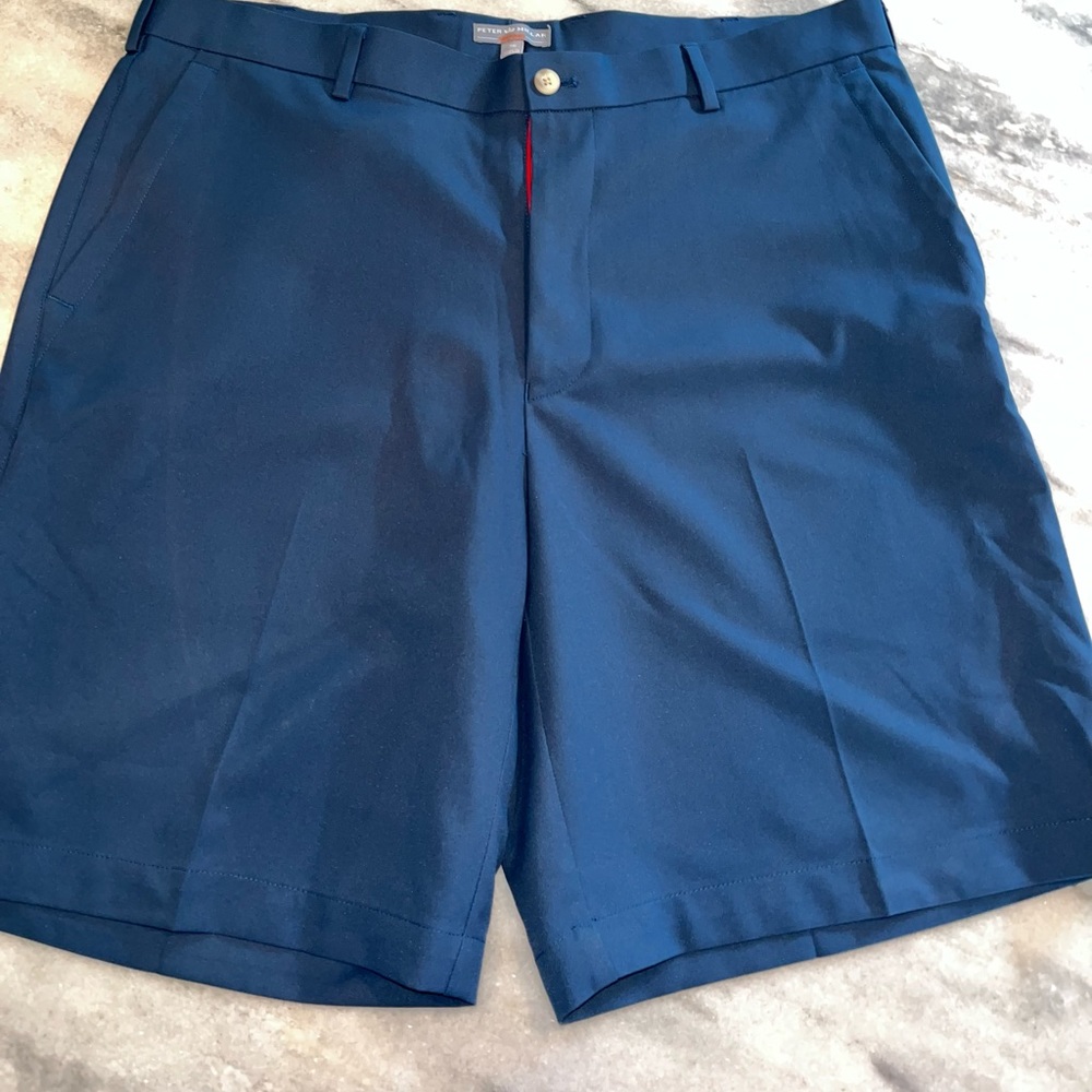 Peter Miller performance golf shorts 36” waist, 9” inseam Navy Blue